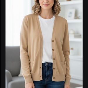 Polo Ralph Lauren Women's Beige Cardigan Sweater